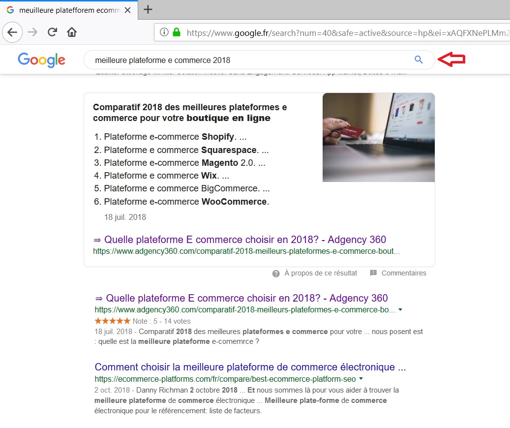 Champ recherhce Google